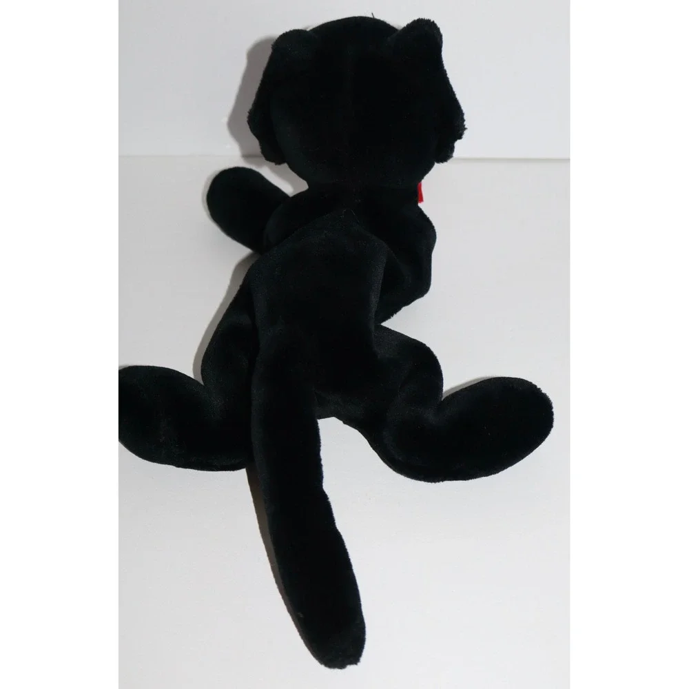 1997 Vintage Felix the Cat Plush A&A Black White Red Bow Tie Laying Toy 12 inch